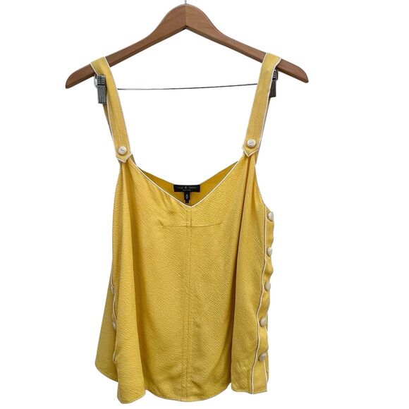 Rag & Bone Tia Sleeveless Button Trimmed Tank Camisole Top - Picture 1 of 9
